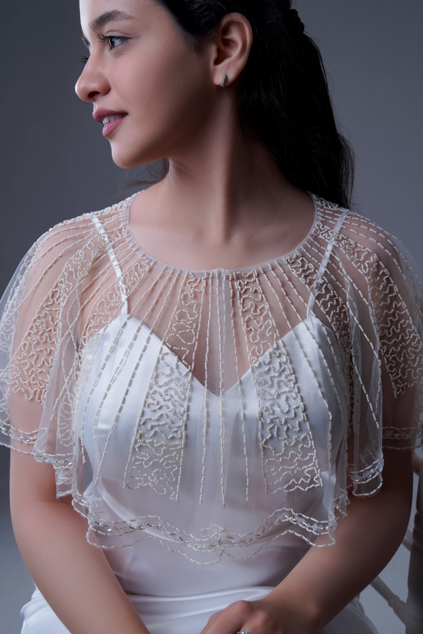 JULIA - BEADED CAPELET