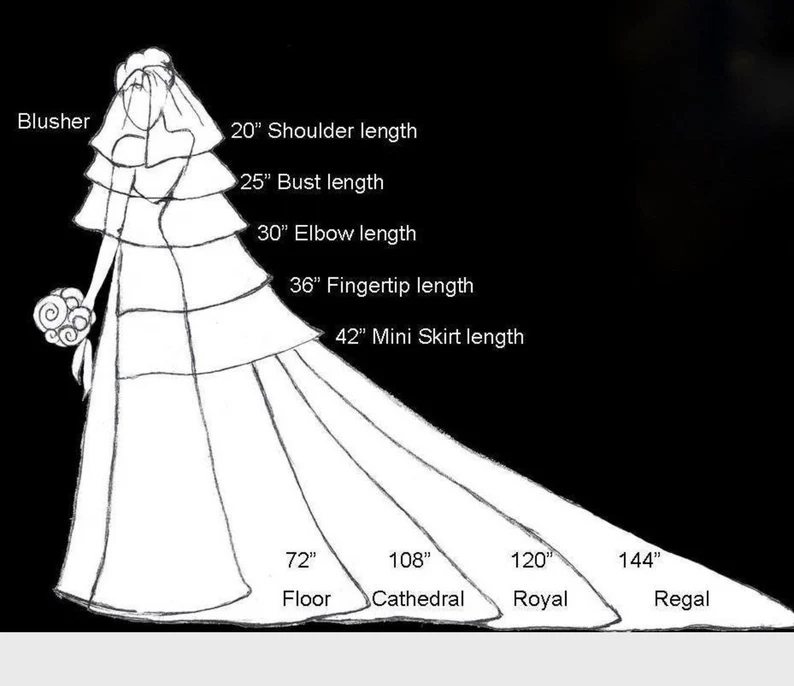 Beaded Scroll Design Angel Cut Beaded Veil, Ivory Veil, White pearl Veil, Elbow Veil, Fingertip Veil, Cathedral Veil - Free Tulle Samples