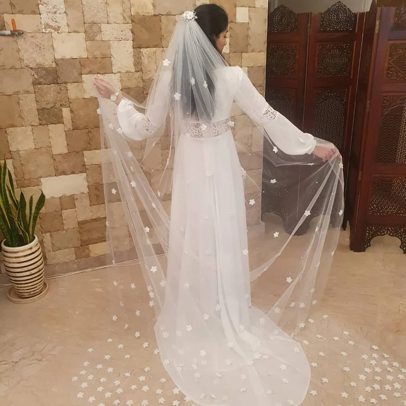 Pearl Lace Wedding Veil, Rhinestone Bridal Veil, Lace Cathedral Veil, Lace Veil, Cathedral Veil, Wedding Veil, Pearl Bridal Veil
