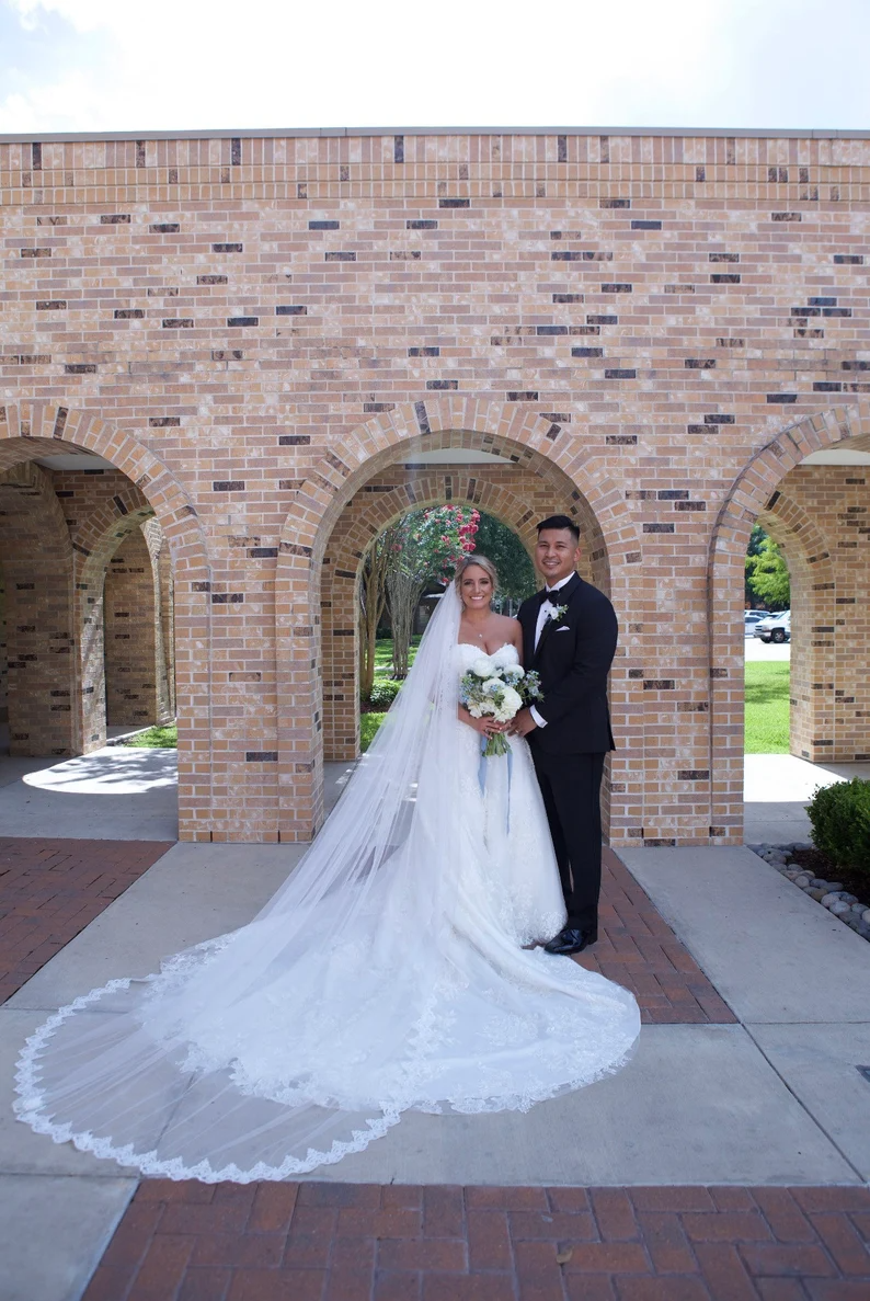 Pearl Lace Wedding Veil, Rhinestone Bridal Veil, Lace Cathedral Veil, Lace Veil, Cathedral Veil, Wedding Veil, Pearl Bridal Veil