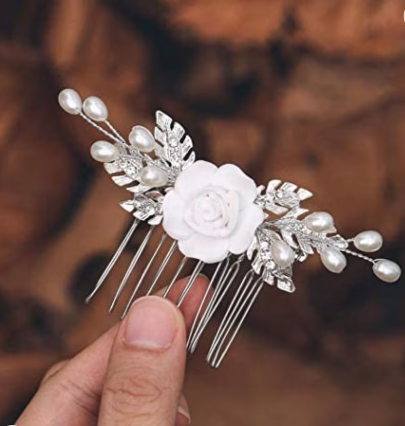 Crystal Bridal Comb Floral Rhinestone Wedding Comb Bridal Hair Comb Wedding hairpiece Wedding Hair Comb