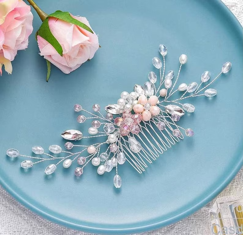 Crystal Bridal Comb Floral Rhinestone Wedding Comb Bridal Hair Comb Wedding hairpiece Wedding Hair Comb