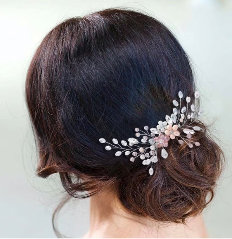 Crystal Bridal Comb Floral Rhinestone Wedding Comb Bridal Hair Comb Wedding hairpiece Wedding Hair Comb