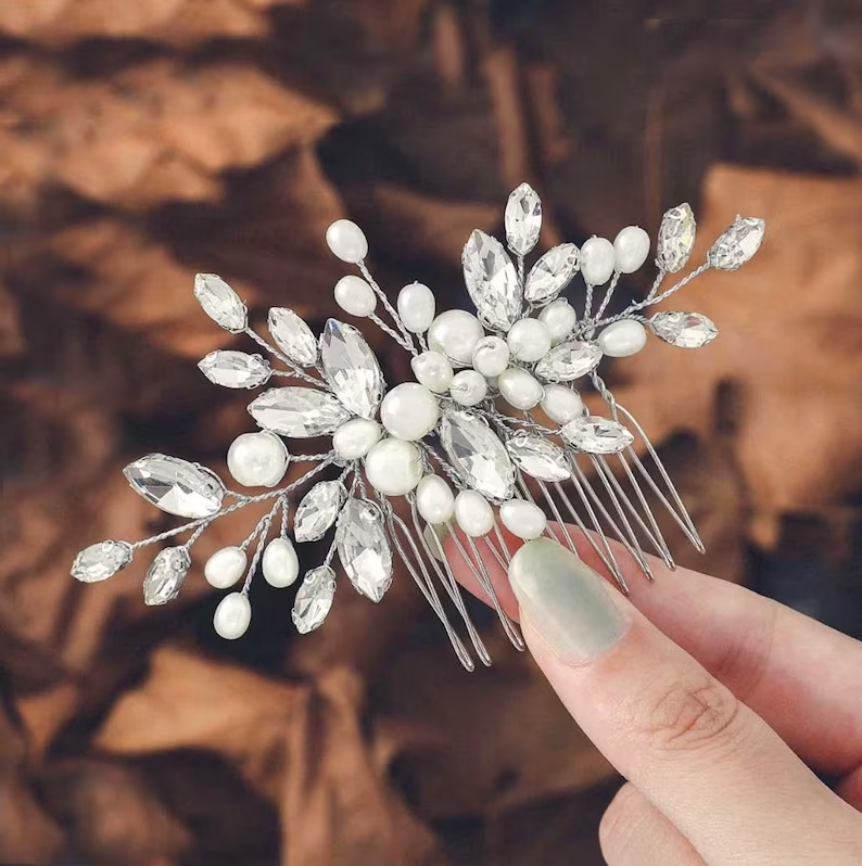 Crystal Bridal Comb Floral Rhinestone Wedding Comb Bridal Hair Comb Wedding hairpiece Wedding Hair Comb