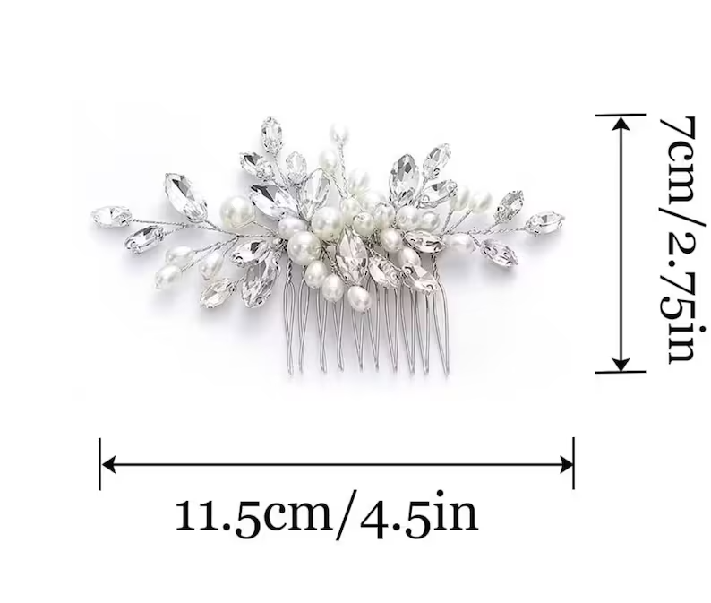 Crystal Bridal Comb Floral Rhinestone Wedding Comb Bridal Hair Comb Wedding hairpiece Wedding Hair Comb