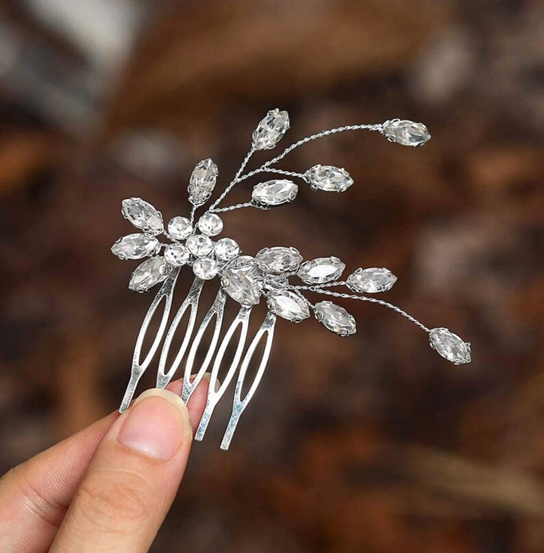 Crystal Bridal Comb Floral Rhinestone Wedding Comb Bridal Hair Comb Wedding hairpiece Wedding Hair Comb