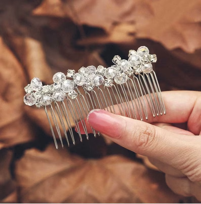 Crystal Bridal Comb Floral Rhinestone Wedding Comb Bridal Hair Comb Wedding hairpiece Wedding Hair Comb