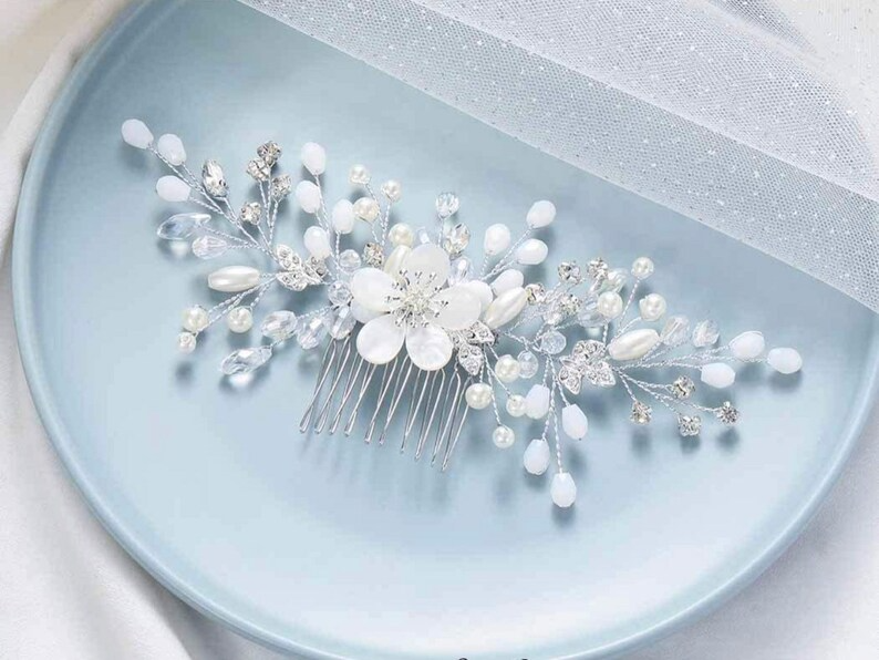 Crystal Bridal Comb Floral Rhinestone Wedding Comb Bridal Hair Comb Wedding hairpiece Wedding Hair Comb