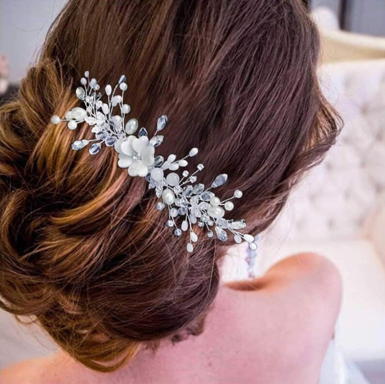 Crystal Bridal Comb Floral Rhinestone Wedding Comb Bridal Hair Comb Wedding hairpiece Wedding Hair Comb