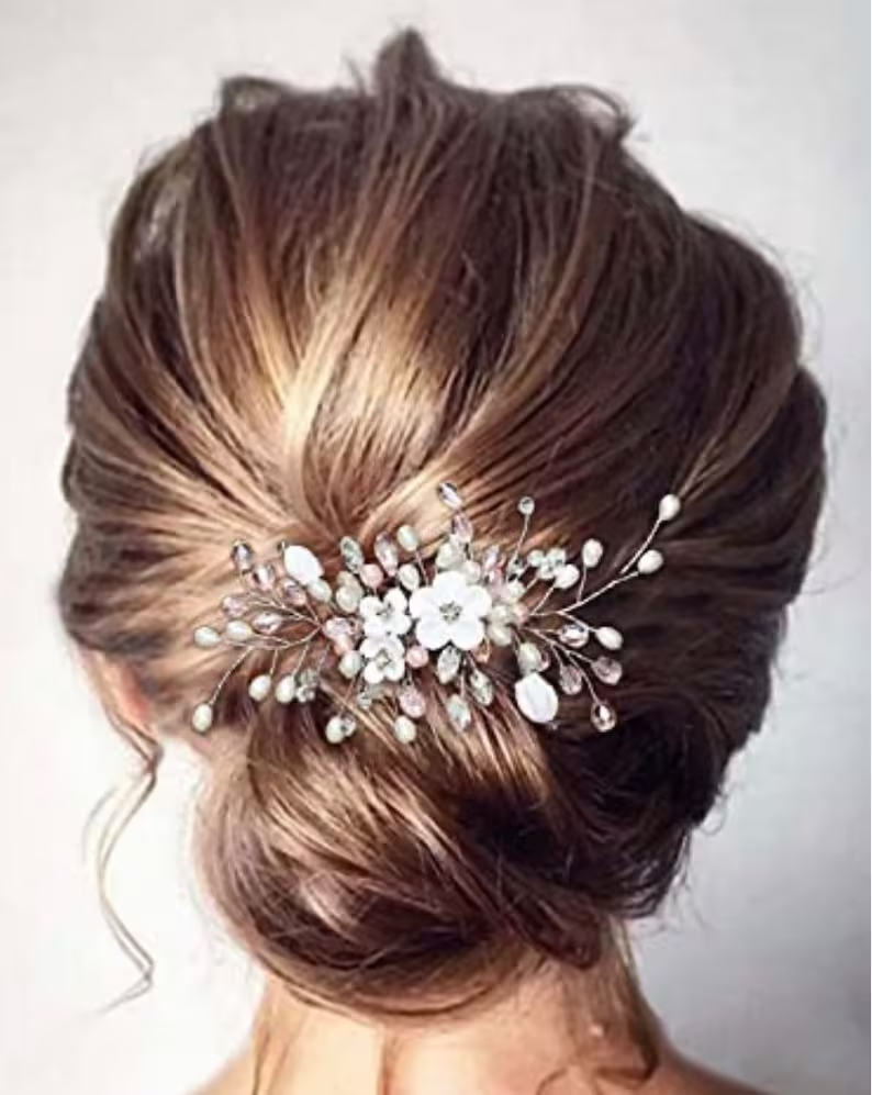 Crystal Bridal Comb Floral Rhinestone Wedding Comb Bridal Hair Comb Wedding hairpiece Wedding Hair Comb