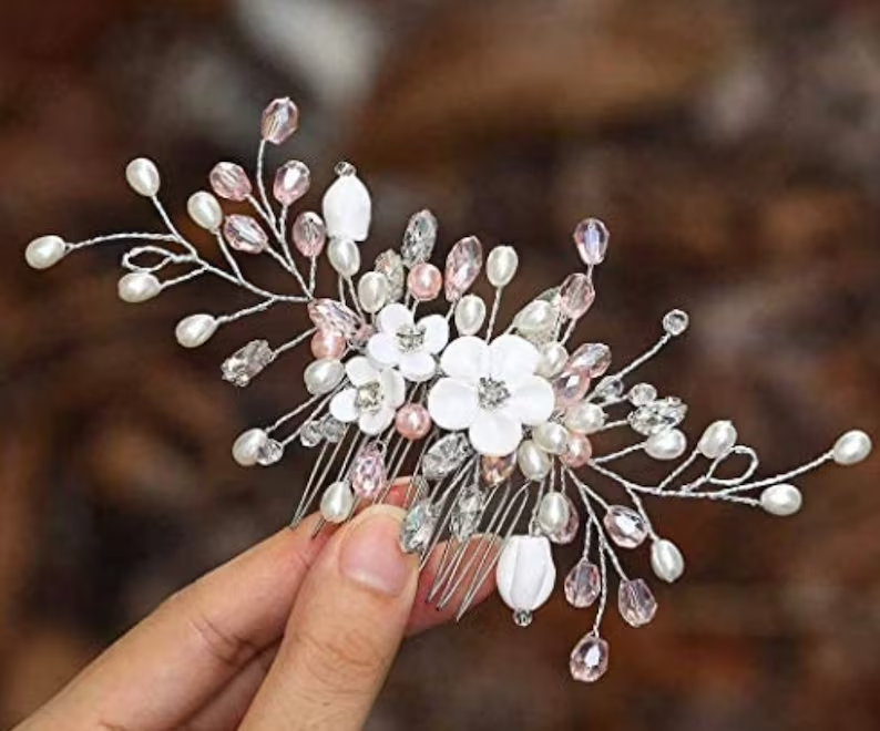 Crystal Bridal Comb Floral Rhinestone Wedding Comb Bridal Hair Comb Wedding hairpiece Wedding Hair Comb