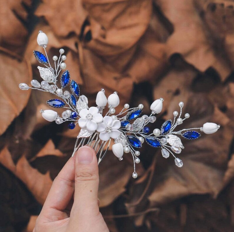 Crystal Bridal Comb Floral Rhinestone Wedding Comb Bridal Hair Comb Wedding hairpiece Wedding Hair Comb