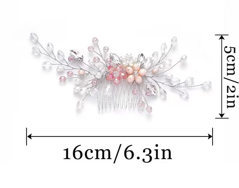 Crystal Bridal Comb Floral Rhinestone Wedding Comb Bridal Hair Comb Wedding hairpiece Wedding Hair Comb