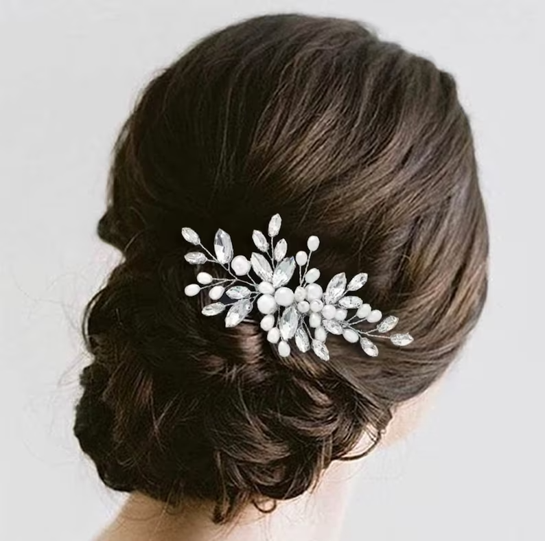 Crystal Bridal Comb Floral Rhinestone Wedding Comb Bridal Hair Comb Wedding hairpiece Wedding Hair Comb