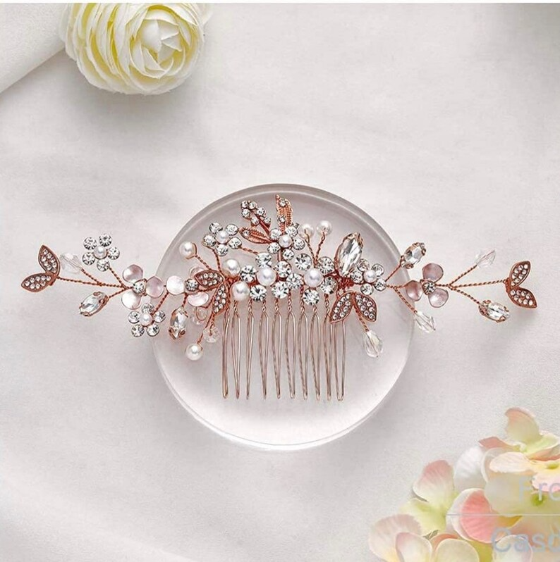 Crystal Bridal Comb Floral Rhinestone Wedding Comb Bridal Hair Comb Wedding hairpiece Wedding Hair Comb