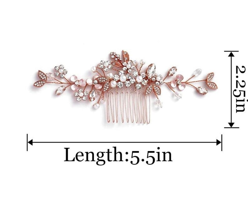 Crystal Bridal Comb Floral Rhinestone Wedding Comb Bridal Hair Comb Wedding hairpiece Wedding Hair Comb