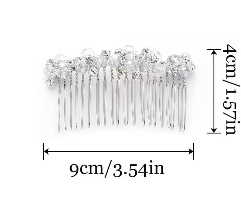 Crystal Bridal Comb Floral Rhinestone Wedding Comb Bridal Hair Comb Wedding hairpiece Wedding Hair Comb