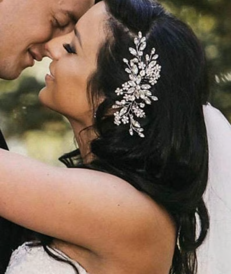 Crystal Bridal Comb Floral Rhinestone Wedding Comb Bridal Hair Comb Wedding hairpiece Wedding Hair Comb