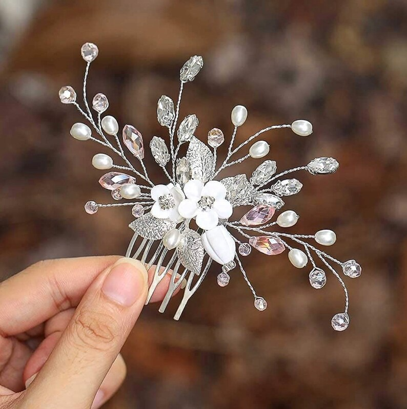 Crystal Bridal Comb Floral Rhinestone Wedding Comb Bridal Hair Comb Wedding hairpiece Wedding Hair Comb