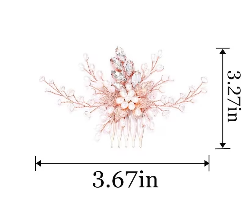 Crystal Bridal Comb Floral Rhinestone Wedding Comb Bridal Hair Comb Wedding hairpiece Wedding Hair Comb