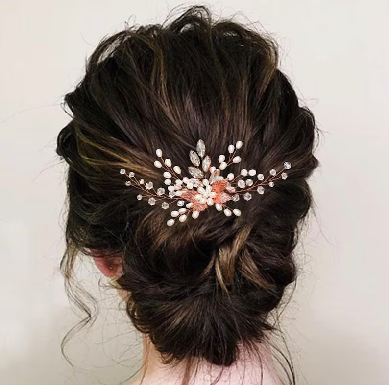 Crystal Bridal Comb Floral Rhinestone Wedding Comb Bridal Hair Comb Wedding hairpiece Wedding Hair Comb