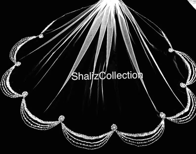 #BD-110 One of kind Wedding Veil with amazing details