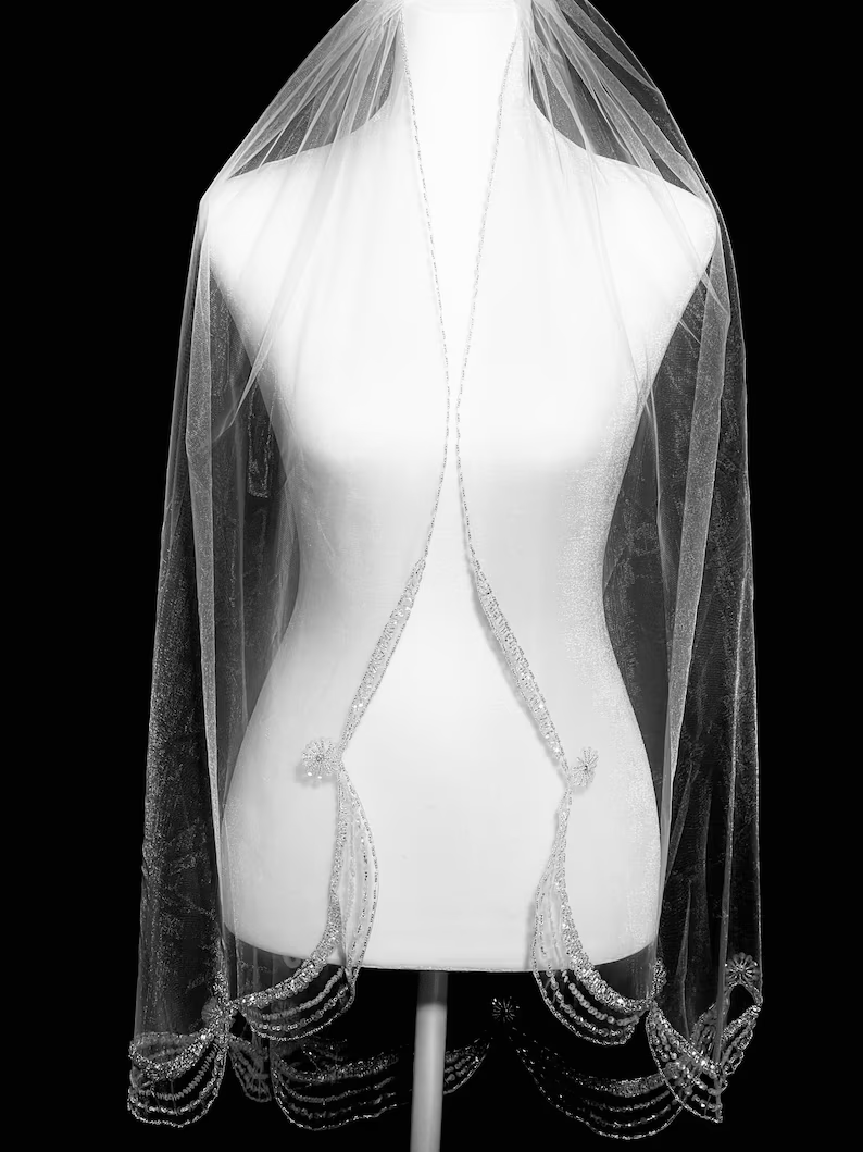 #BD-110 One of kind Wedding Veil with amazing details