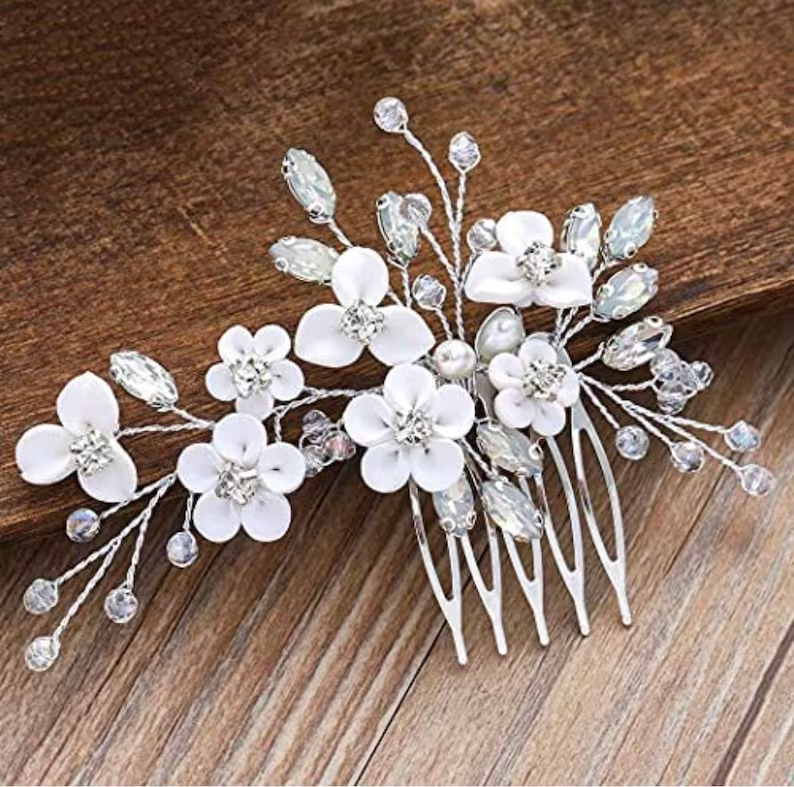 Crystal Bridal Comb Floral Rhinestone Wedding Comb Bridal Hair Comb Wedding hairpiece Wedding Hair Comb