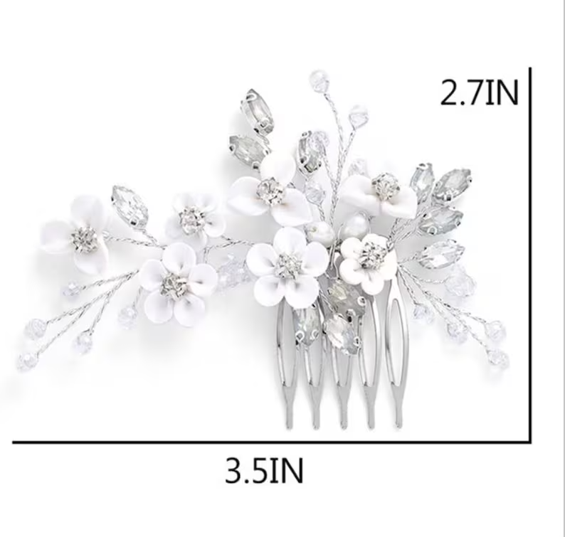 Crystal Bridal Comb Floral Rhinestone Wedding Comb Bridal Hair Comb Wedding hairpiece Wedding Hair Comb
