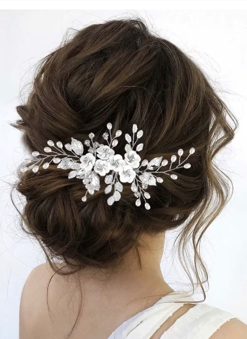 Crystal Bridal Comb Floral Rhinestone Wedding Comb Bridal Hair Comb Wedding hairpiece Wedding Hair Comb