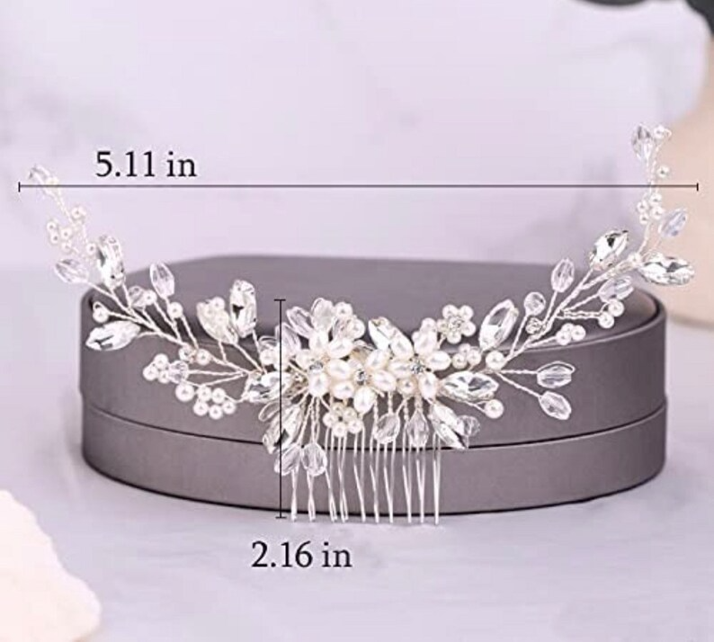 Crystal Bridal Comb Floral Rhinestone Wedding Comb Bridal Hair Comb Wedding hairpiece Wedding Hair Comb