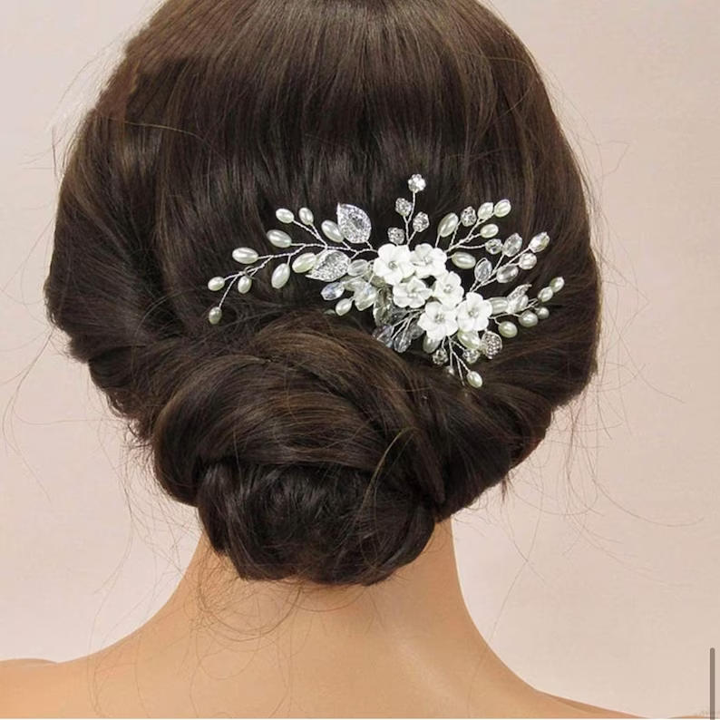 Crystal Bridal Comb Floral Rhinestone Wedding Comb Bridal Hair Comb Wedding hairpiece Wedding Hair Comb