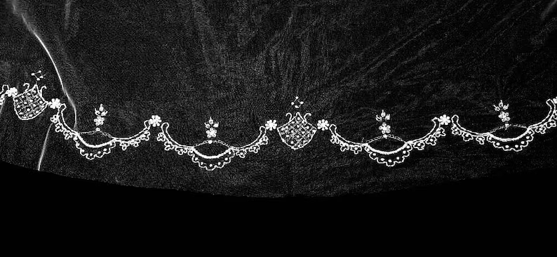 One of kind Wedding Veil, Beaded, Rhinestone and Crystal veil with amazing details, Free Tulle samples