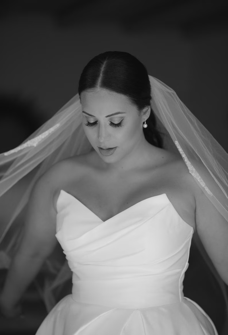 Scroll Design Beaded Veil with Silver beads, Pearls, and Rhinestones, All Lengths and colors available - Free Tulle Samples
