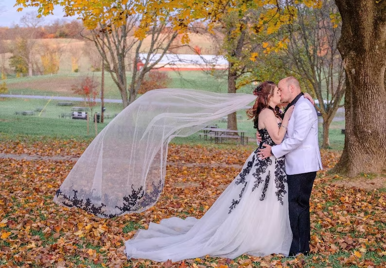 Gorgeous Wedding Lace Veil, Floral Veils for Brides, Soft Tulle Bridal Veils with Comb, free tulle sample