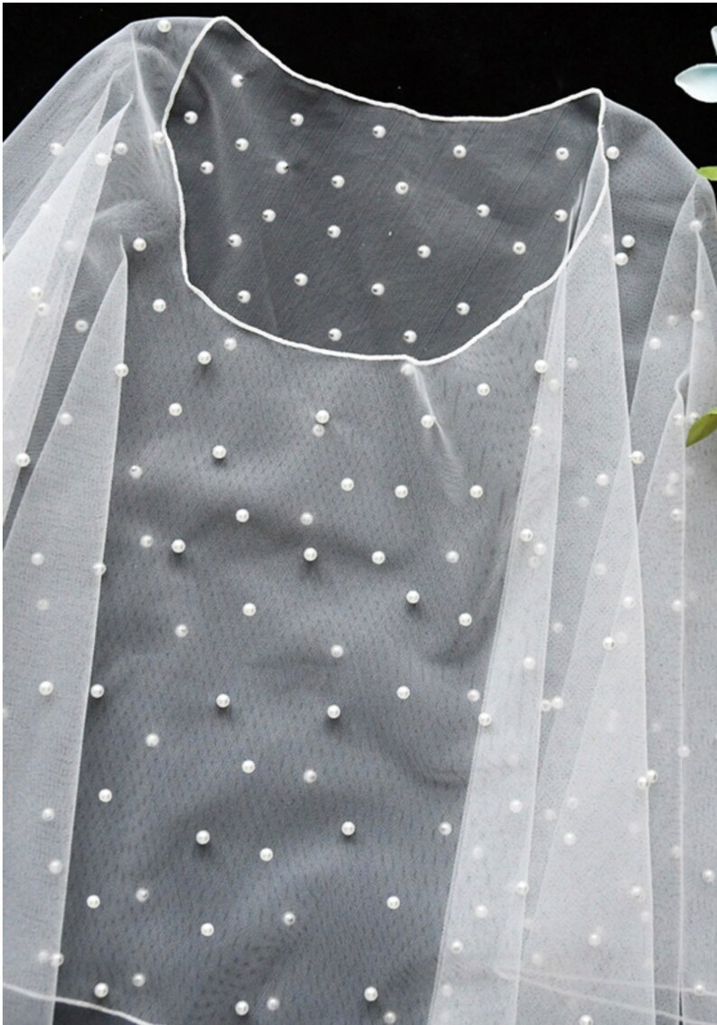 Capelet Pearl veil, capelet wedding, veil with pearls, wedding cover up, bridal cover, bridal topper, color samples