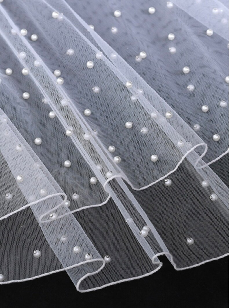 Capelet Pearl veil, capelet wedding, veil with pearls, wedding cover up, bridal cover, bridal topper, color samples