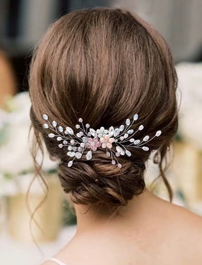 Crystal Bridal Comb Floral Rhinestone Wedding Comb Bridal Hair Comb Wedding hairpiece Wedding Hair Comb