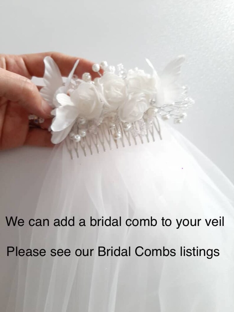 Beaded Scroll Design, Beaded Veil, Ivory Veil, White pearl Veil, Elbow Veil, Fingertip Veil, Cathedral Veil - Free Tulle Samples