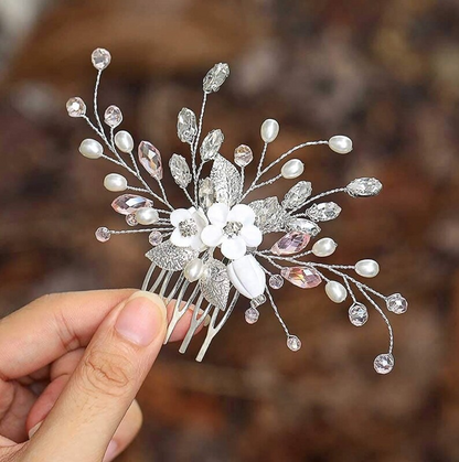 Crystal Bridal Comb Floral Rhinestone Wedding Comb Bridal Hair Comb Wedding hairpiece Wedding Hair Comb