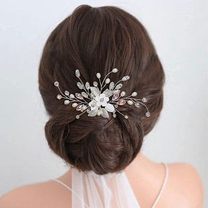 Crystal Bridal Comb Floral Rhinestone Wedding Comb Bridal Hair Comb Wedding hairpiece Wedding Hair Comb